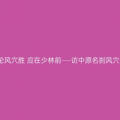 若论风穴胜 应在少林前----访中原名刹风穴寺